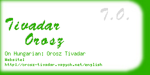 tivadar orosz business card